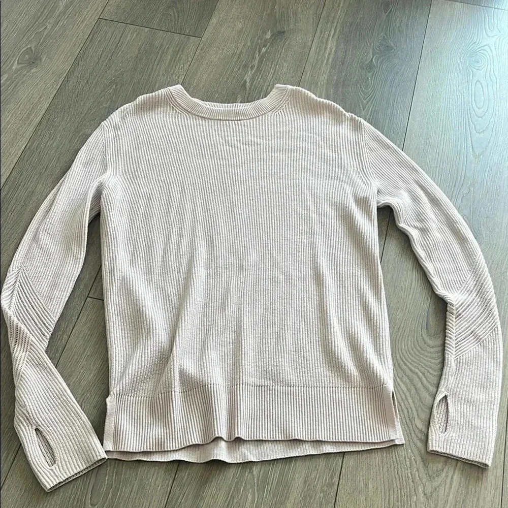 Lululemon Blush Pink Woven Sweater Size Small